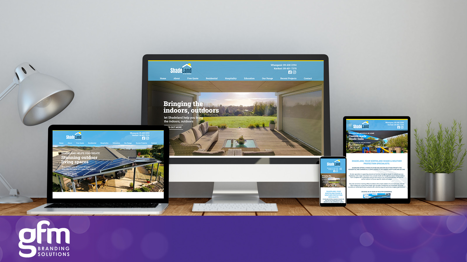 Shadeland real estate fully responsive website design on multiple screens