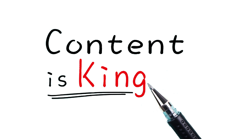 content is king black pen